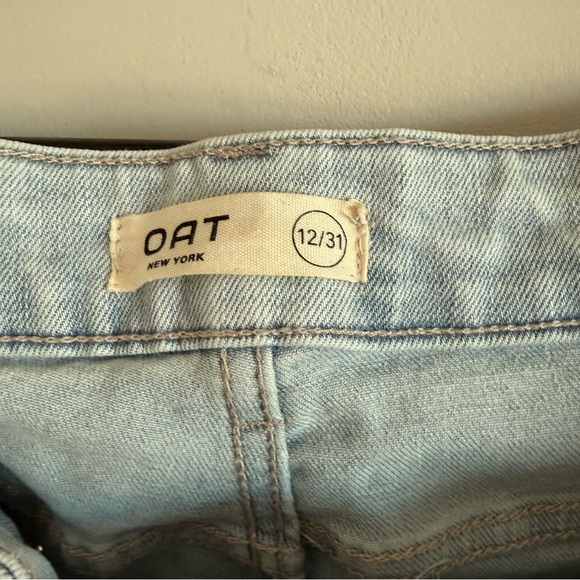 OAT New York Mid Rise Cropped Mini Flare Jeans - Picture 6 of 10